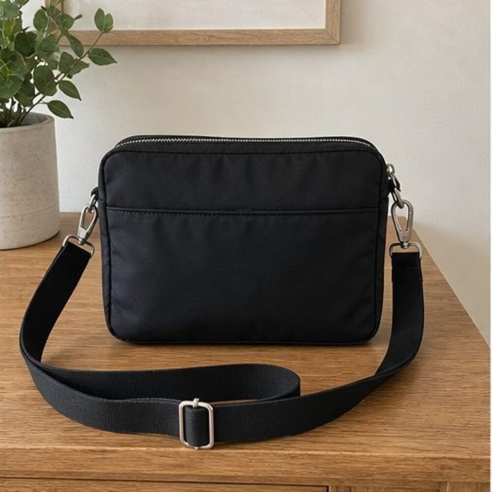 Black Nylon Crossbody Bag